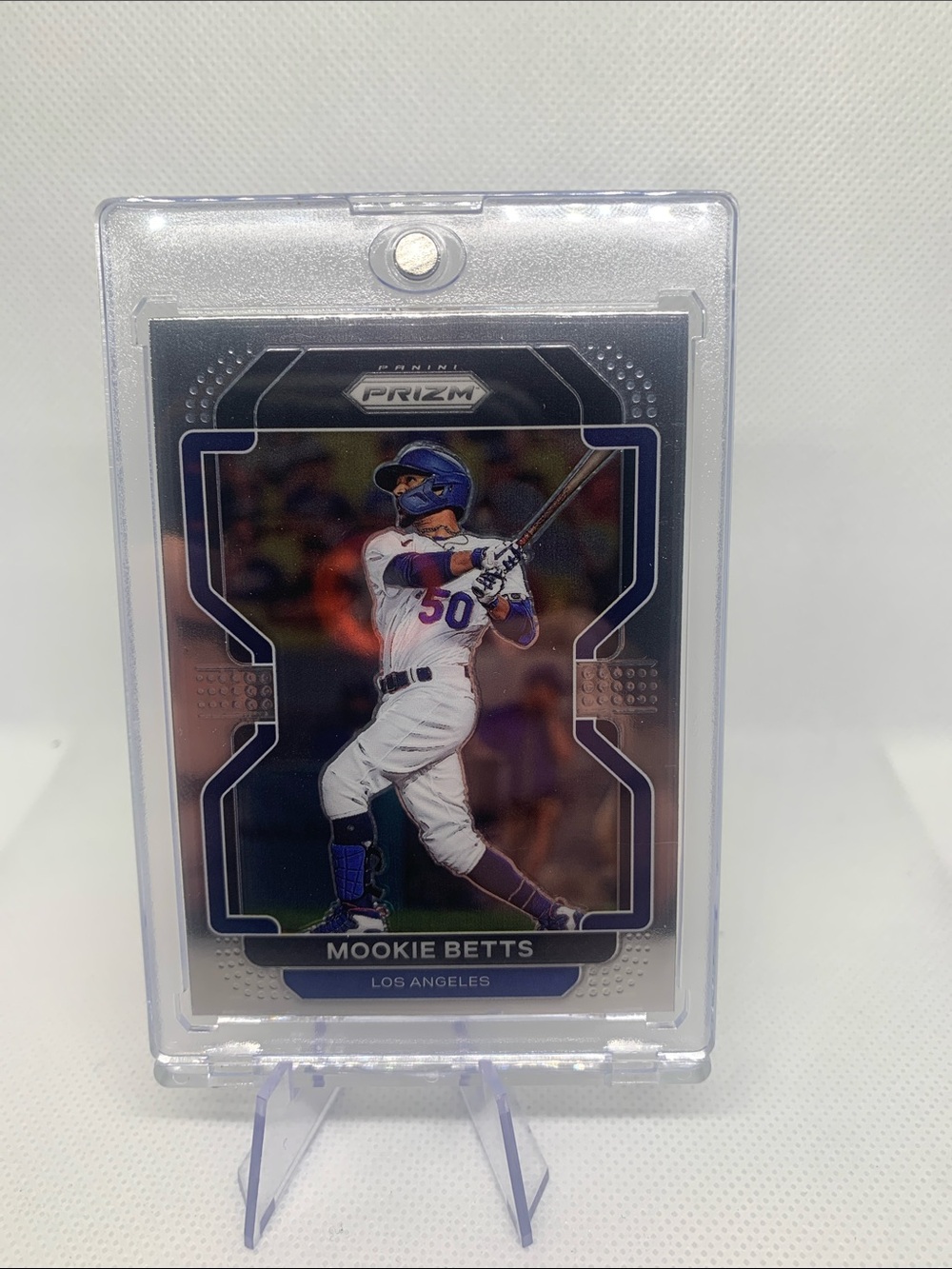 LA Dodgers Mookie Betts Panini Prizm Card Perfect Condition in Magnetic Case!!